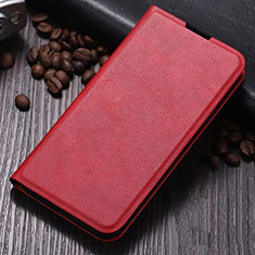 Leather Case Stands Flip Cover T02 Holder for Oppo K1 Red