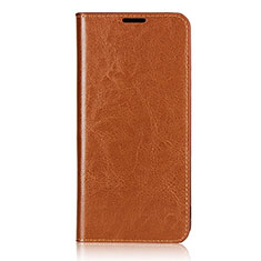 Leather Case Stands Flip Cover T02 Holder for Oppo Reno3 Orange