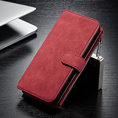 Leather Case Stands Flip Cover T02 Holder for Samsung Galaxy S10e Red