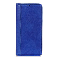 Leather Case Stands Flip Cover T02 Holder for Xiaomi Poco M3 Blue