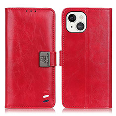 Leather Case Stands Flip Cover T03 Holder for Apple iPhone 13 Mini Red