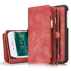 Leather Case Stands Flip Cover T03 Holder for Apple iPhone 8 Plus Red