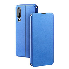 Leather Case Stands Flip Cover T03 Holder for Huawei P30 Blue