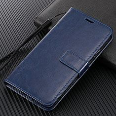 Leather Case Stands Flip Cover T03 Holder for Huawei P40 Lite 5G Blue