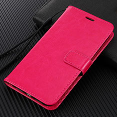 Leather Case Stands Flip Cover T03 Holder for Huawei P40 Lite 5G Hot Pink