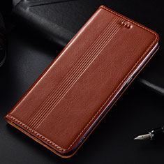 Leather Case Stands Flip Cover T03 Holder for Samsung Galaxy Note 10 Plus 5G Orange