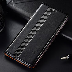 Leather Case Stands Flip Cover T03 Holder for Samsung Galaxy Note 10 Plus Black
