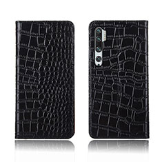 Leather Case Stands Flip Cover T03 Holder for Xiaomi Mi Note 10 Pro Black