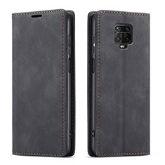 Leather Case Stands Flip Cover T03 Holder for Xiaomi Poco M2 Pro Black