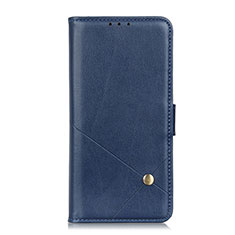 Leather Case Stands Flip Cover T03 Holder for Xiaomi Poco M3 Blue