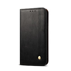 Leather Case Stands Flip Cover T03 Holder for Xiaomi Redmi 9A Black