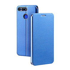 Leather Case Stands Flip Cover T04 Holder for Huawei Honor V20 Blue