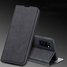 Leather Case Stands Flip Cover T04 Holder for Huawei Honor V30 Pro 5G Black