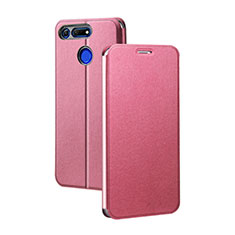 Leather Case Stands Flip Cover T04 Holder for Huawei Honor View 20 Pink