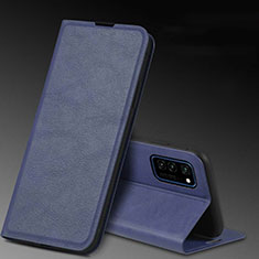 Leather Case Stands Flip Cover T04 Holder for Huawei Honor View 30 Pro 5G Blue