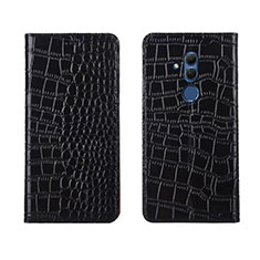Leather Case Stands Flip Cover T04 Holder for Huawei Mate 20 Lite Black