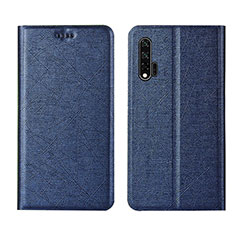 Leather Case Stands Flip Cover T04 Holder for Huawei Nova 6 Blue