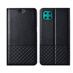 Leather Case Stands Flip Cover T04 Holder for Huawei Nova 7i Black