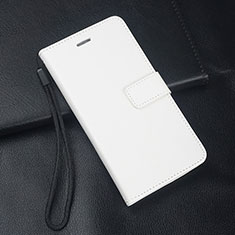 Leather Case Stands Flip Cover T04 Holder for Huawei P30 Lite New Edition White