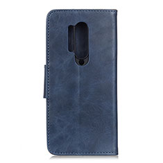 Leather Case Stands Flip Cover T04 Holder for OnePlus 8 Pro Blue