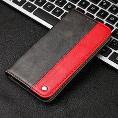 Leather Case Stands Flip Cover T04 Holder for Samsung Galaxy A70 Red