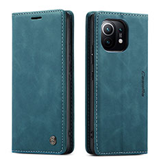 Leather Case Stands Flip Cover T04 Holder for Xiaomi Mi 11 Lite 4G Green