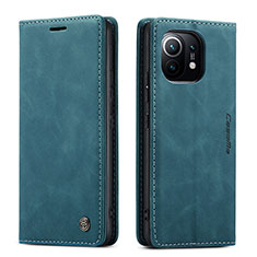 Leather Case Stands Flip Cover T04 Holder for Xiaomi Mi 11 Lite 5G NE Green