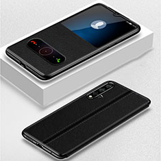 Leather Case Stands Flip Cover T05 Holder for Huawei Nova 5 Pro Black