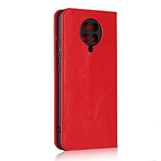 Leather Case Stands Flip Cover T05 Holder for Xiaomi Poco F2 Pro Red