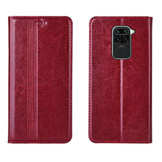 Leather Case Stands Flip Cover T05 Holder for Xiaomi Redmi 10X 4G Red