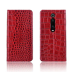 Leather Case Stands Flip Cover T05 Holder for Xiaomi Redmi K20 Pro Red