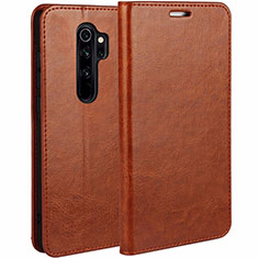 Leather Case Stands Flip Cover T05 Holder for Xiaomi Redmi Note 8 Pro Orange