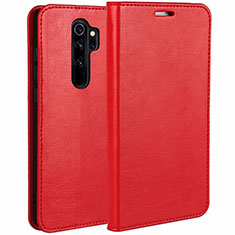 Leather Case Stands Flip Cover T05 Holder for Xiaomi Redmi Note 8 Pro Red