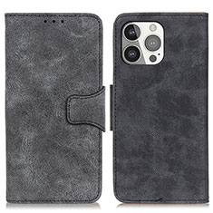 Leather Case Stands Flip Cover T06 Holder for Apple iPhone 14 Pro Max Black