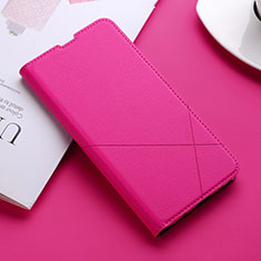 Leather Case Stands Flip Cover T06 Holder for Huawei Honor V20 Hot Pink