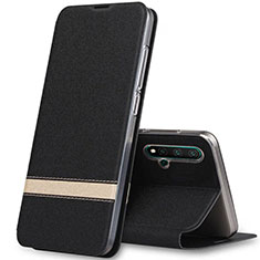 Leather Case Stands Flip Cover T06 Holder for Huawei Nova 5 Pro Black