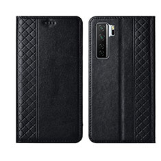 Leather Case Stands Flip Cover T06 Holder for Huawei Nova 7 SE 5G Black