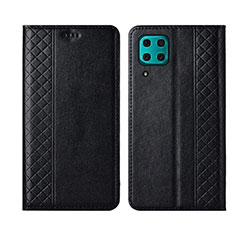 Leather Case Stands Flip Cover T06 Holder for Huawei Nova 7i Black