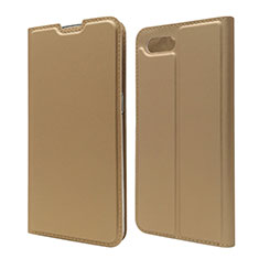 Leather Case Stands Flip Cover T06 Holder for Oppo R15X Gold