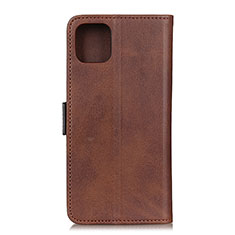 Leather Case Stands Flip Cover T06 Holder for Xiaomi Mi 11 Lite 5G NE Brown