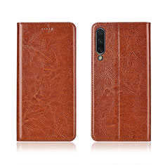 Leather Case Stands Flip Cover T06 Holder for Xiaomi Mi A3 Orange