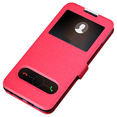 Leather Case Stands Flip Cover T07 Holder for Huawei Honor V20 Red