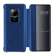 Leather Case Stands Flip Cover T07 Holder for Huawei Mate 20 Blue