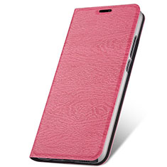 Leather Case Stands Flip Cover T07 Holder for Huawei P20 Lite (2019) Pink