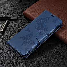 Leather Case Stands Flip Cover T07 Holder for Samsung Galaxy Note 20 Ultra 5G Blue