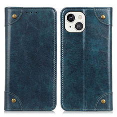 Leather Case Stands Flip Cover T08 Holder for Apple iPhone 13 Blue