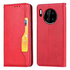 Leather Case Stands Flip Cover T08 Holder for Huawei Mate 30 Pro Red