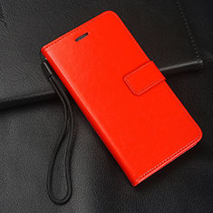 Leather Case Stands Flip Cover T08 Holder for Huawei Nova 5i Red