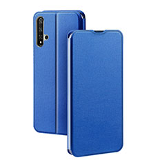 Leather Case Stands Flip Cover T08 Holder for Huawei Nova 5T Blue