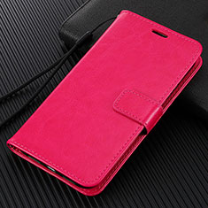 Leather Case Stands Flip Cover T08 Holder for Oppo Find X2 Hot Pink